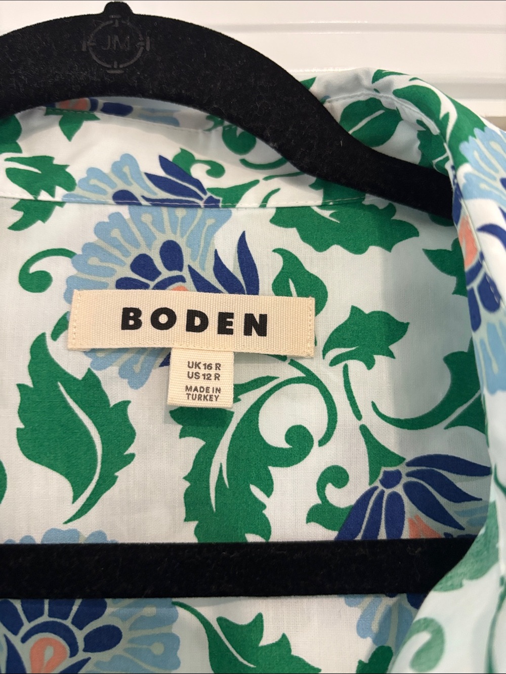 Boden Green Floral Collared button down Maxi Dress - Picture 4 of 6